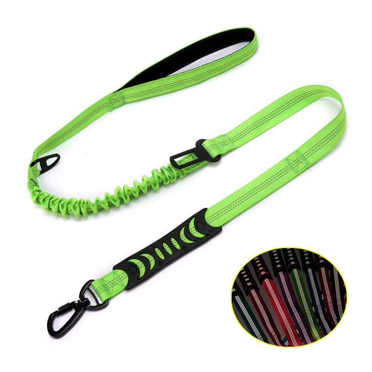 Explosion Proof Outdoor Dog Traction Rope Medium Size Dog Walking Rope Elastic Reflective Car Dual Purpose Traction Rope