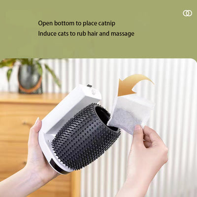 Pet Intelligent Automatic Cat Brush Corner Rubbing Brush Cat Scratching Massage To Remove Floating Hair Cat Massager