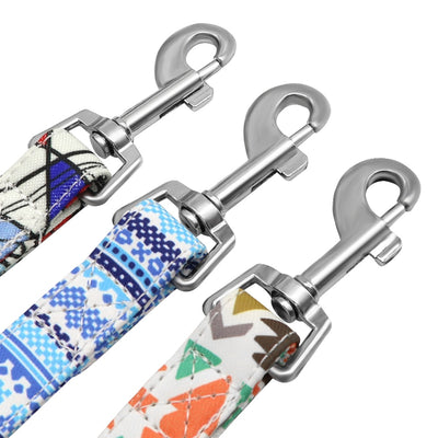 Thick Dog Leash Nylon Rope Printed Dog Cat Leash Pet Leashes Rope Puppy Leads for Outdoor Walking Training Pet Supplies
