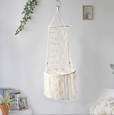 Simple hand woven cat nest hammock basket wall hanging household pet basket dog cat basket swing net pocket