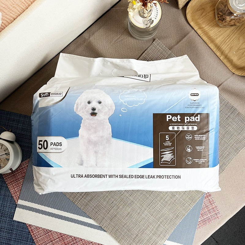 Dog Diaper Absorbent S Size 100 Pieces Thickened Deodorant Dog Pee Pad Diaper Pet Diaper