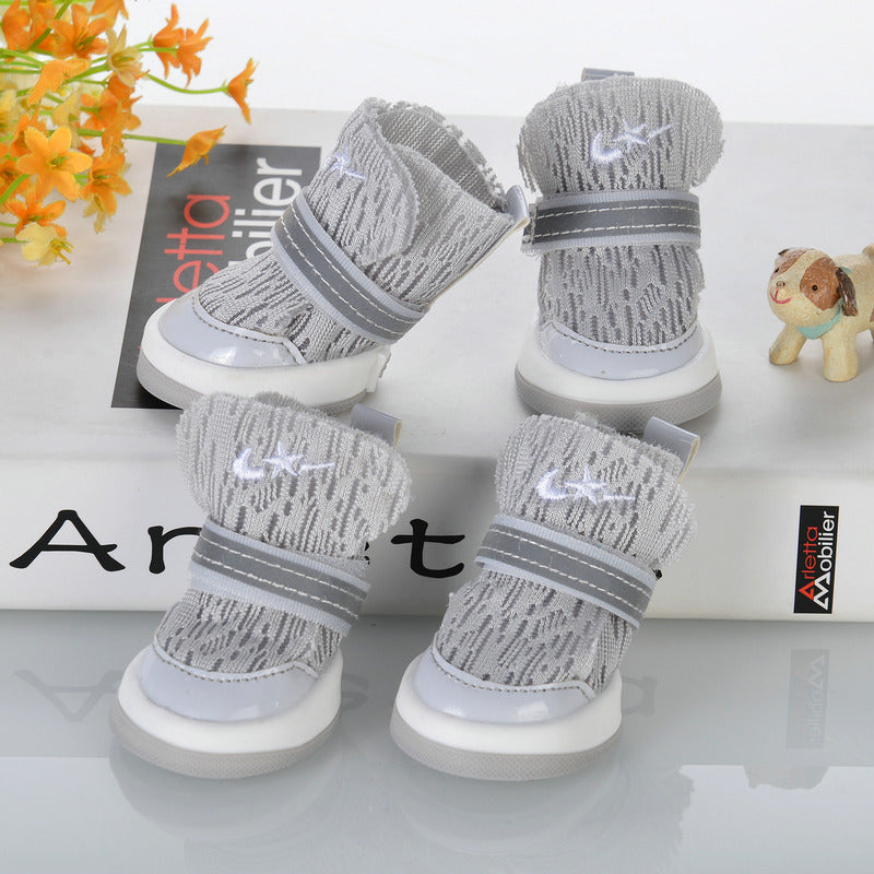 Dog Shoes Do Not Drop Feet Teddy Small Dog Pet Shoes Soft Bottom Foot Cover Breathable Corgi Bear Dog Shoes Spring And Summer