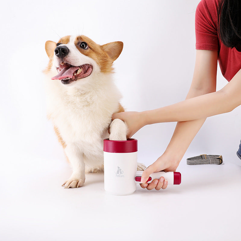 Pet Automatic Scrub-Free Cleaning Foot Into The Door To Wash Paws Dog Paws Electric Cup Dog Foot Washer