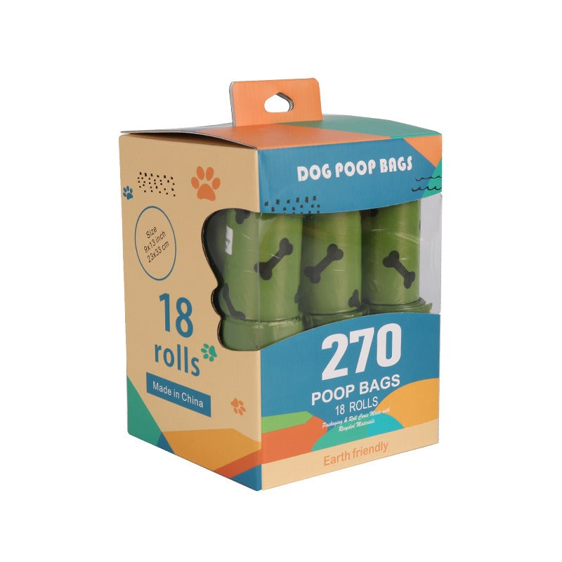 18 rolls of pet litter bags for picking up dog poop and garbage