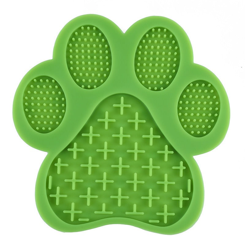 Dog Paw Silicone Pet Licking Pad Pet Slow Food Plate Dog Bathing Distract Silicone Dog Suction Cup Food Protection Training