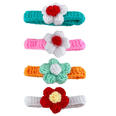 Pet Wool Knitted Collar Cat Dog Cute Collar Knitted Necklace Silent Adjustable British Short Dog