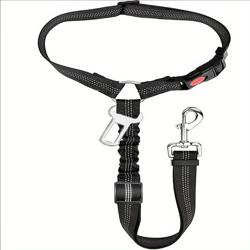 Pet car seat belt towing rope dog rope telescopic large dog ring buckle dog chain nylon