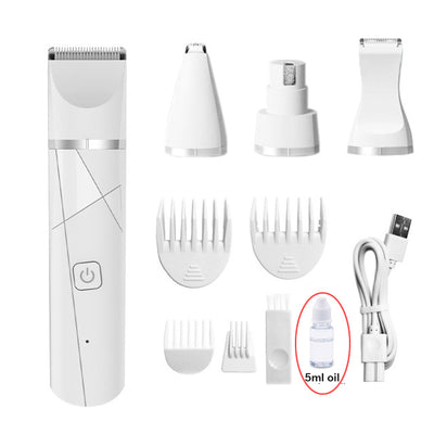 4 In 1 Pet Shaver Set Dog Electric Clipper Pedicure Hair Clipper Electric Cat Nail Polisher