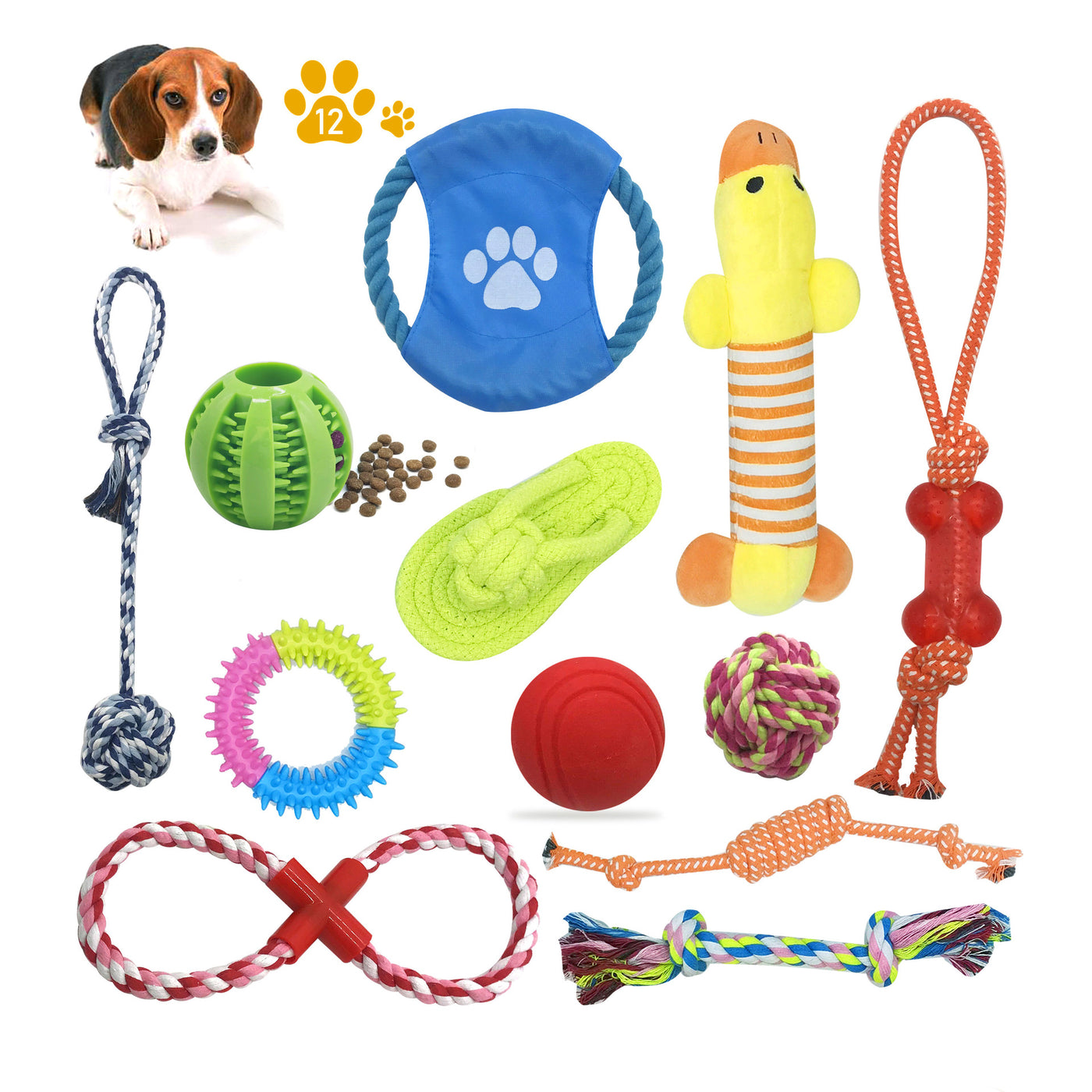 Combination Set Dog Toy Set Spot Cotton Rope Bite Toy Dog Tooth Grinding Toy