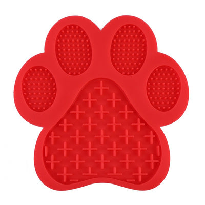 Dog Paw Silicone Pet Licking Pad Pet Slow Food Plate Dog Bathing Distract Silicone Dog Suction Cup Food Protection Training