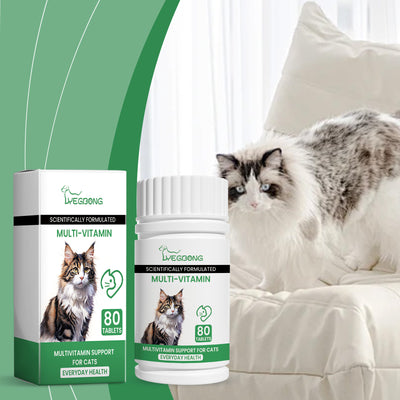 Pet Cat Multivitamin Tablets, Cats Supplement Vitamin Micronutrient Nutritional Supplements