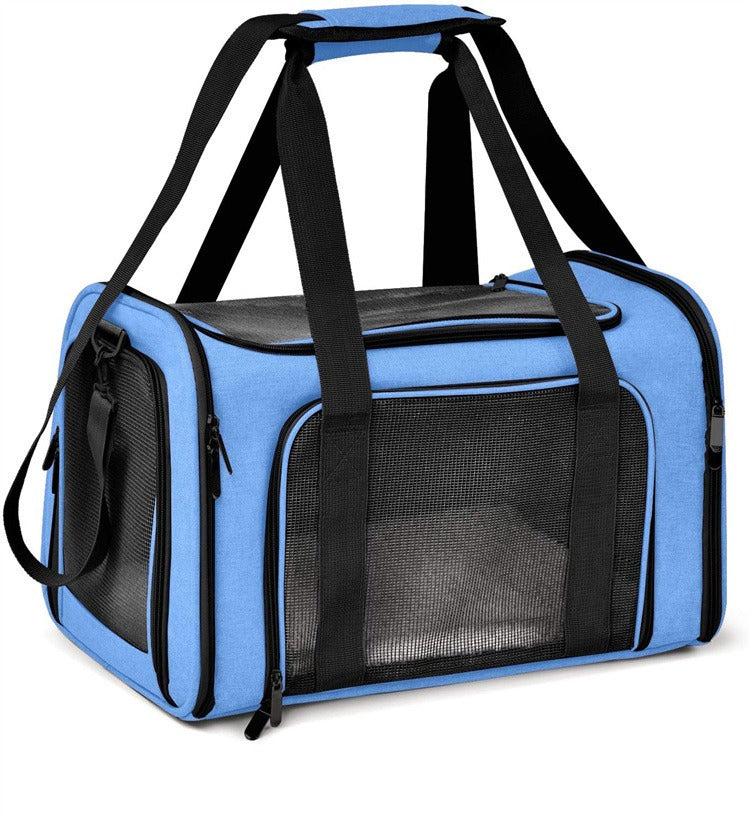 New Cat Bag Portable Simple Crossbody Pet Bag Portable Cat Cage Breathable Foldable Cat Backpack