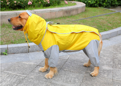 Raincoat Big Dog Golden Retriever Dog Satsuma Border Collie Medium And Large Dogs Full Package Four Feet Pet Waterproof Big Dog Clothes