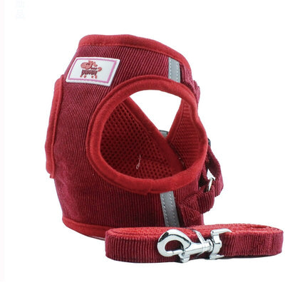 Dog Cat Reflective Harness Leash sets Adjustable Vest Walking Supplies Breathable Pet Collar