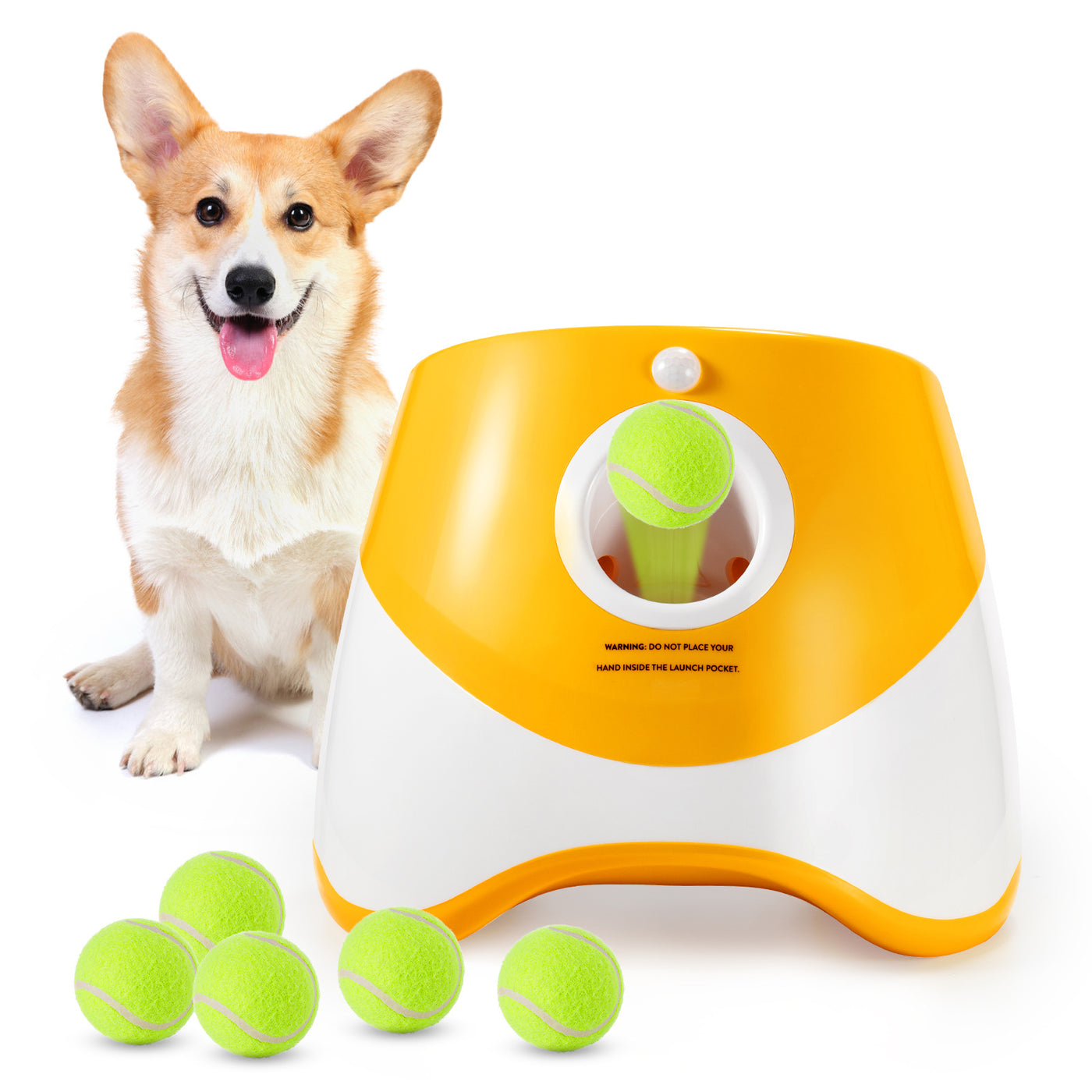 Durable Electric Interactive Throwing Training Dog Fetch Toy Thrower Machine Mini Tennis Automatic Dog Ball Launcher