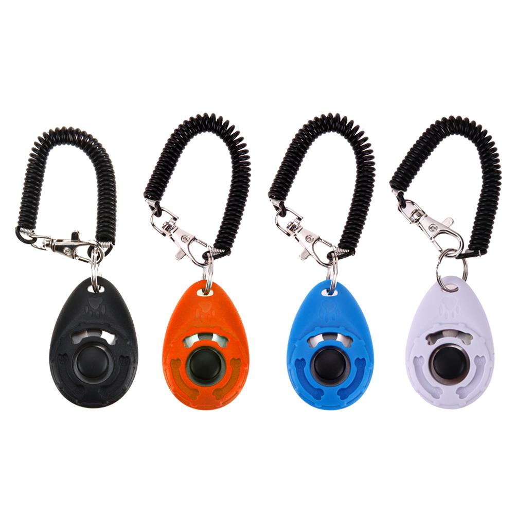 1pc Pet Trainer Pet Dog Training Dog Clicker Adjustable Sound Key Chain