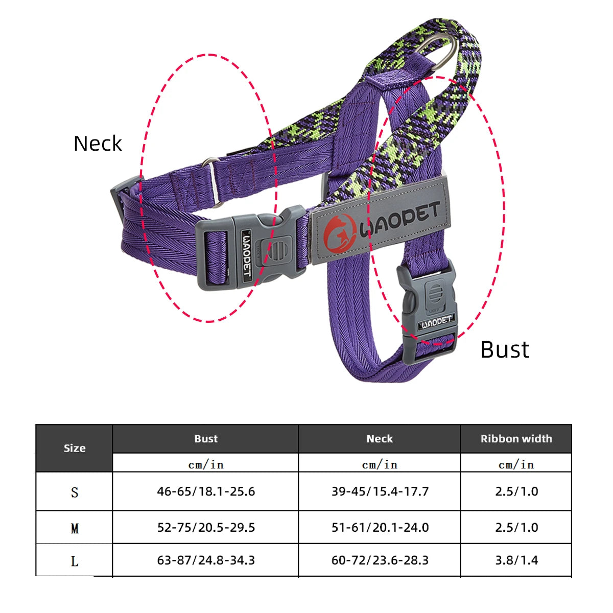 Durable Collar Harness for Small Medium and Large Dog, Adjustable No Pull Reflective Dog Vest, Walking Harness, Fashion Design