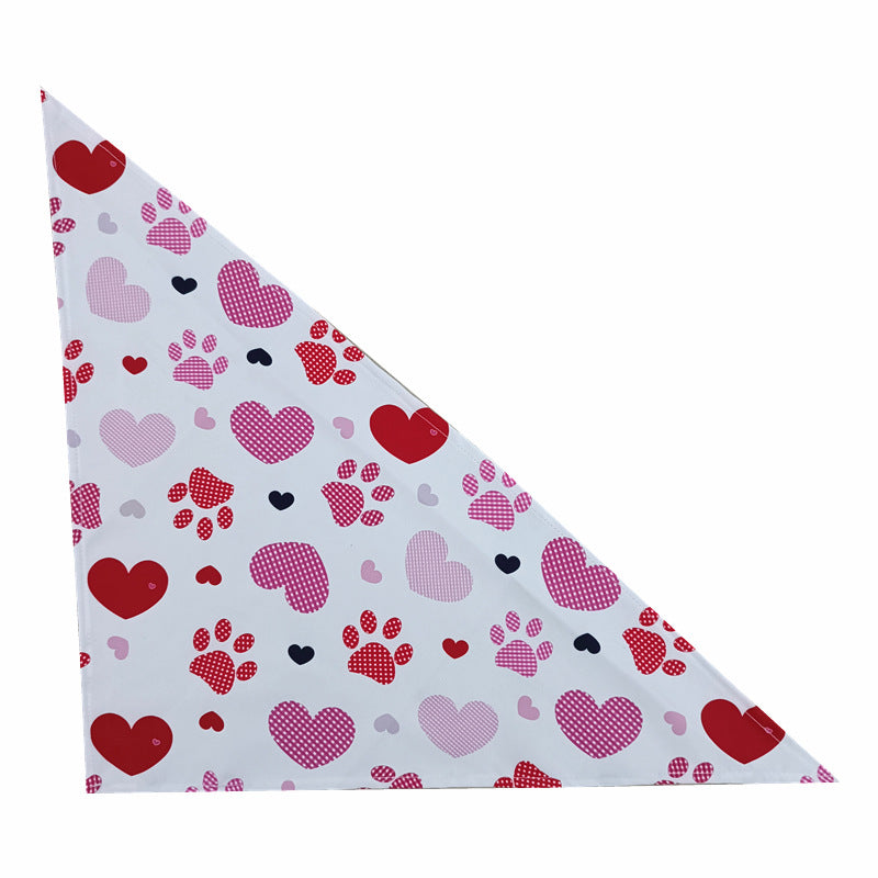 Christmas Dog Slobber Scarf Valentine's Day Pet Triangle Scarf Thanksgiving Day Dog And Cat Bib