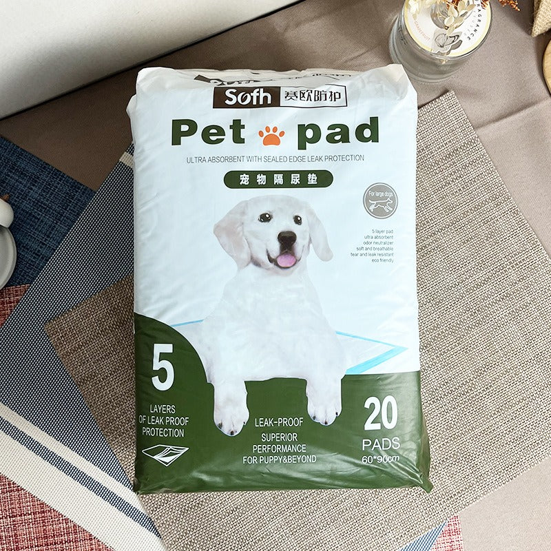 Dog Diaper Absorbent S Size 100 Pieces Thickened Deodorant Dog Pee Pad Diaper Pet Diaper