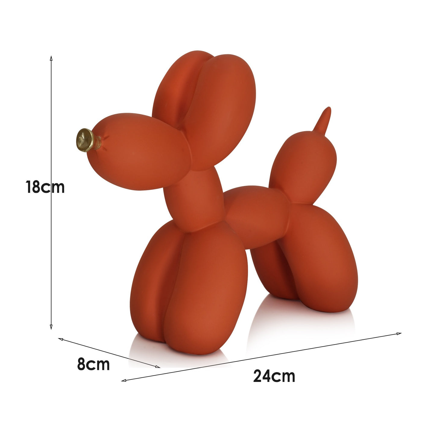 Simple orange balloon dog home decoration