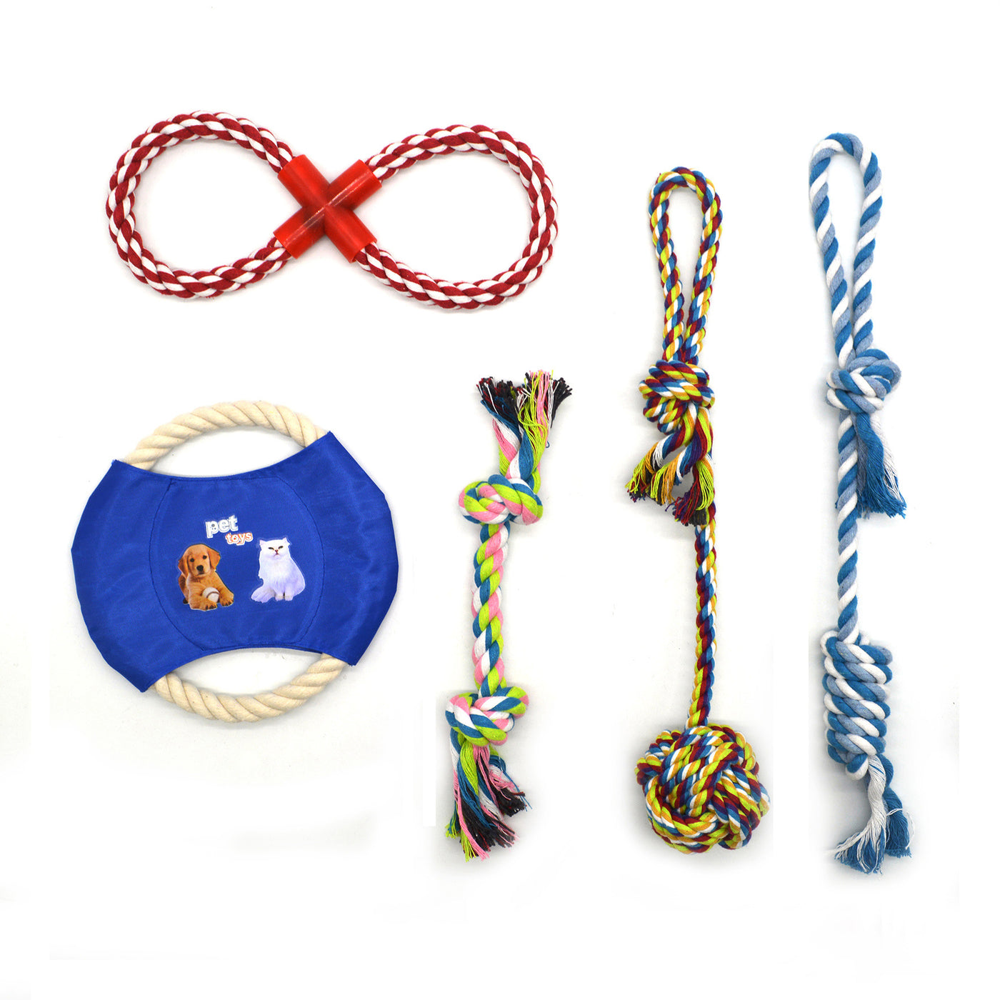 Combination Set Dog Toy Set Spot Cotton Rope Bite Toy Dog Tooth Grinding Toy