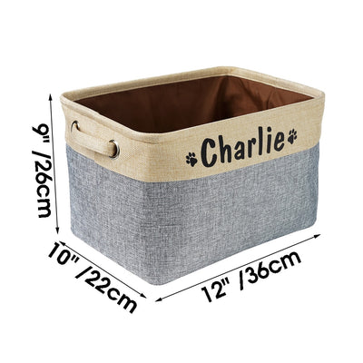 Canvas Bag Foldable Pet Toys Linen Storage Box Bins Dog Accessories Pet Supplies Personalized Pet Dog Toy Storage Basket Dog