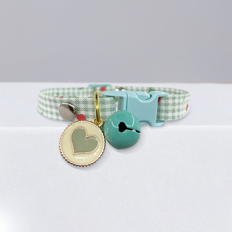 Cat Collar Bell Cute Polka Dot Pet Cat Small Dog Puppy Kitten Jewelry Adjustable Dog Necklace Collar