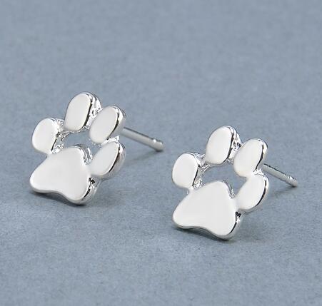 Cute Cat Dog Pow Stud Earrings