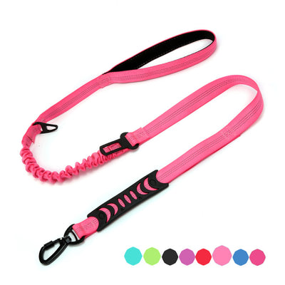 Explosion Proof Outdoor Dog Traction Rope Medium Size Dog Walking Rope Elastic Reflective Car Dual Purpose Traction Rope