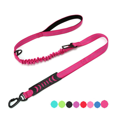 Explosion Proof Outdoor Dog Traction Rope Medium Size Dog Walking Rope Elastic Reflective Car Dual Purpose Traction Rope