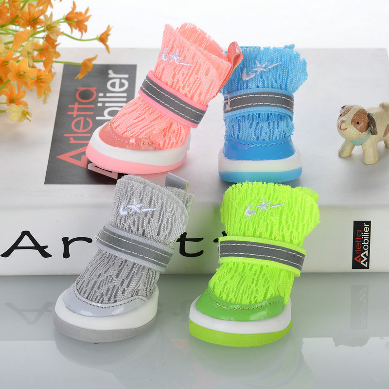 Dog Shoes Do Not Drop Feet Teddy Small Dog Pet Shoes Soft Bottom Foot Cover Breathable Corgi Bear Dog Shoes Spring And Summer