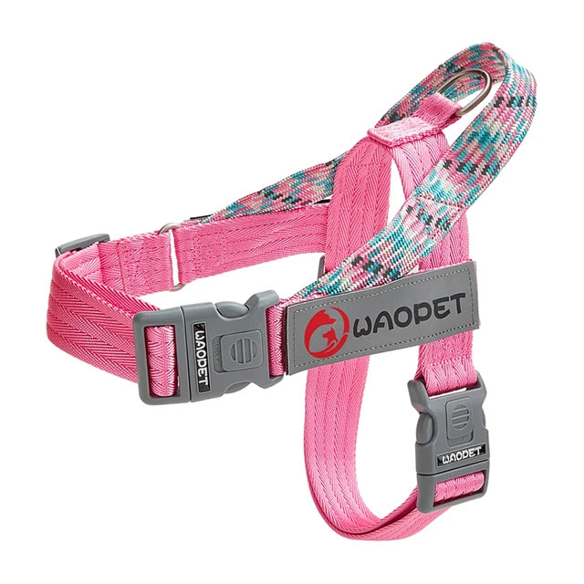 Durable Collar Harness for Small Medium and Large Dog, Adjustable No Pull Reflective Dog Vest, Walking Harness, Fashion Design