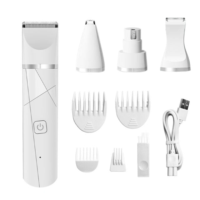 4 In 1 Pet Shaver Set Dog Electric Clipper Pedicure Hair Clipper Electric Cat Nail Polisher