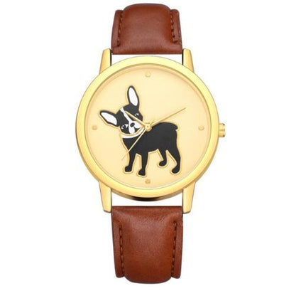 Women dog Printing Analog Quartz Wrist Watch