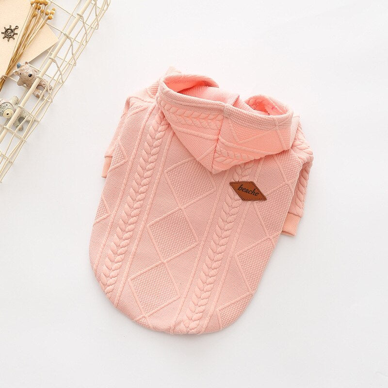 Soft Dog Sweater Classic Pet Pug Casual Outfit Costume Fashion Cardigan Sweater Knit Jacket For Small Dogs