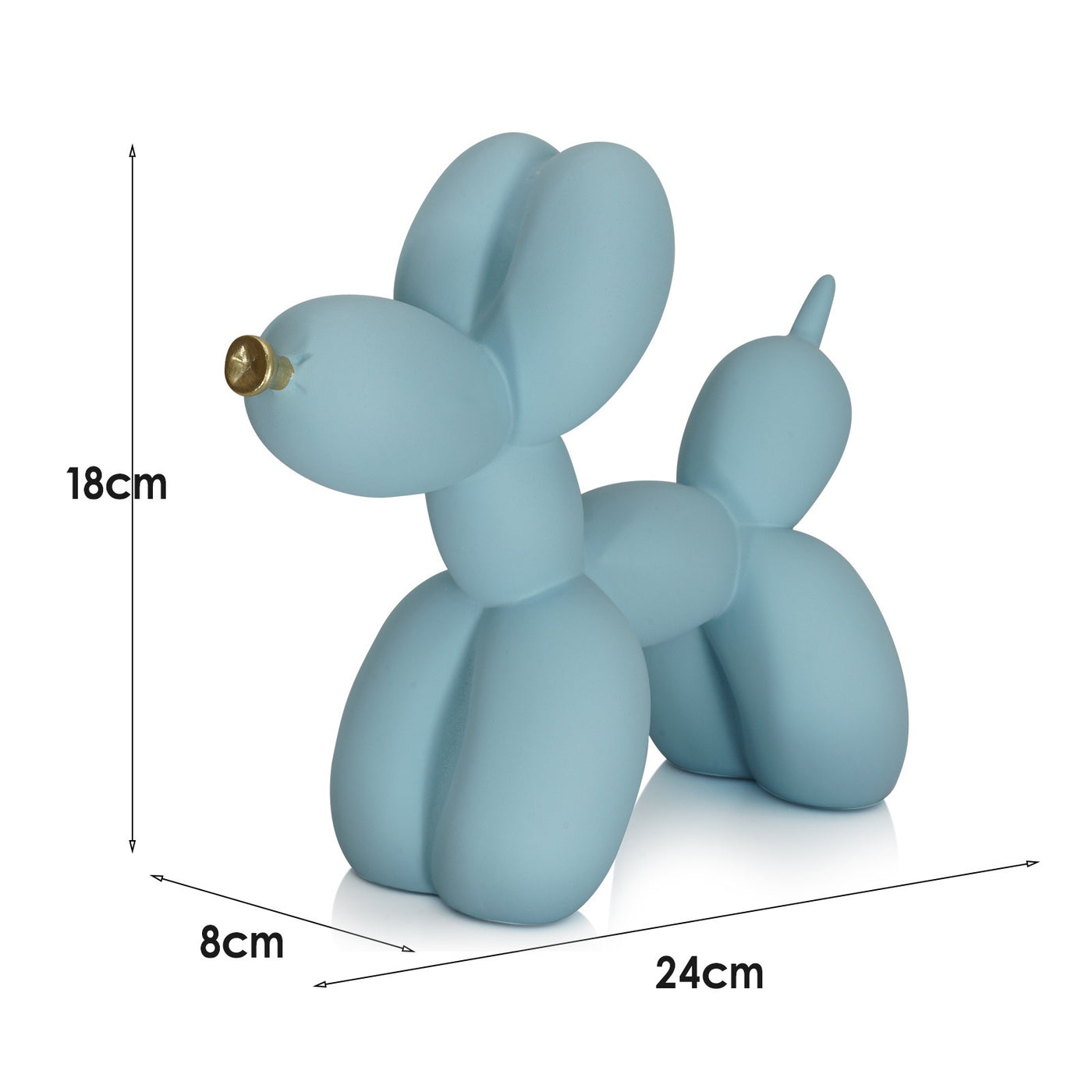 Simple blue balloon dog home decoration