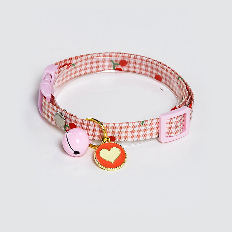 Cat Collar Bell Cute Polka Dot Pet Cat Small Dog Puppy Kitten Jewelry Adjustable Dog Necklace Collar