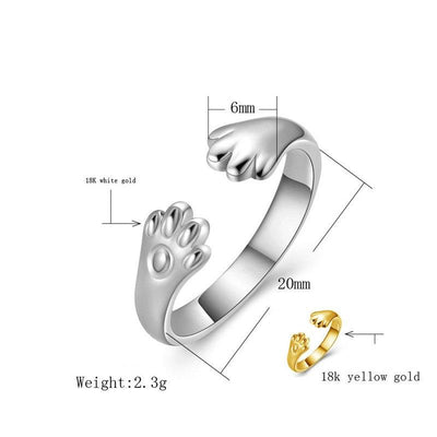 Adjustable Cat Claw Tail Ring