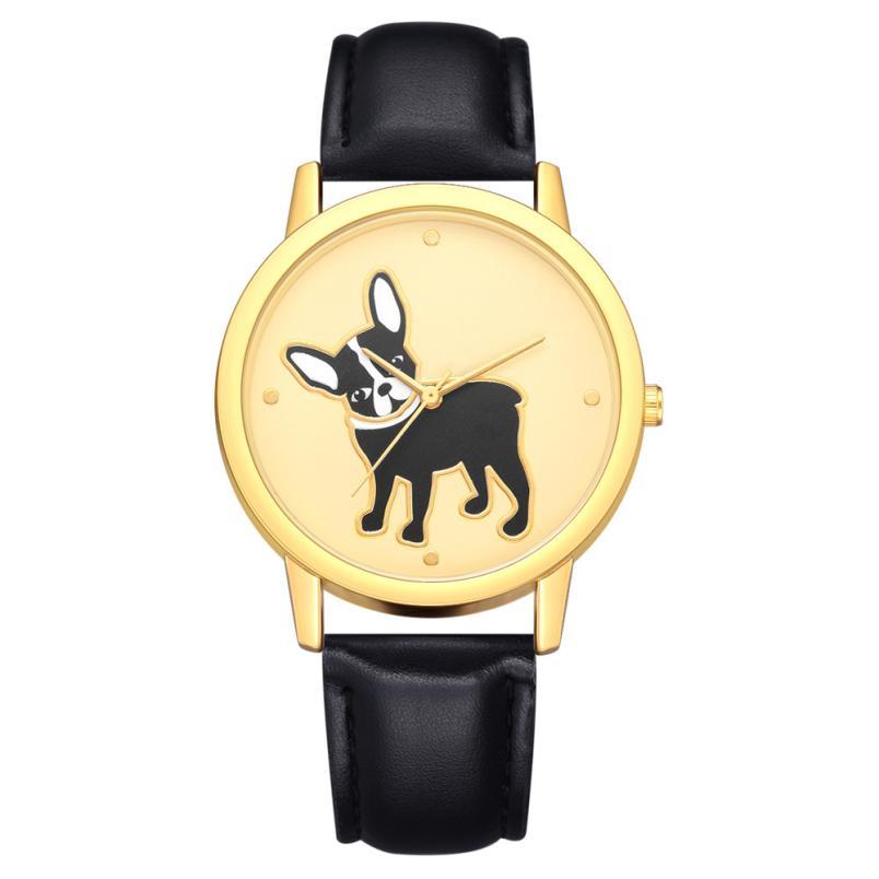 Women dog Printing Analog Quartz Wrist Watch