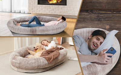 Dog Bed for Humans Portable Pet Bed Giant Dog Bed Human Bed Cat Bed Dog Bed