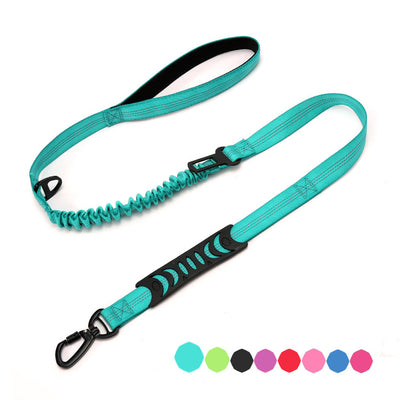 Explosion Proof Outdoor Dog Traction Rope Medium Size Dog Walking Rope Elastic Reflective Car Dual Purpose Traction Rope