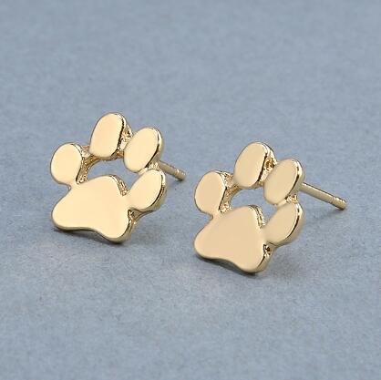 Cute Cat Dog Pow Stud Earrings