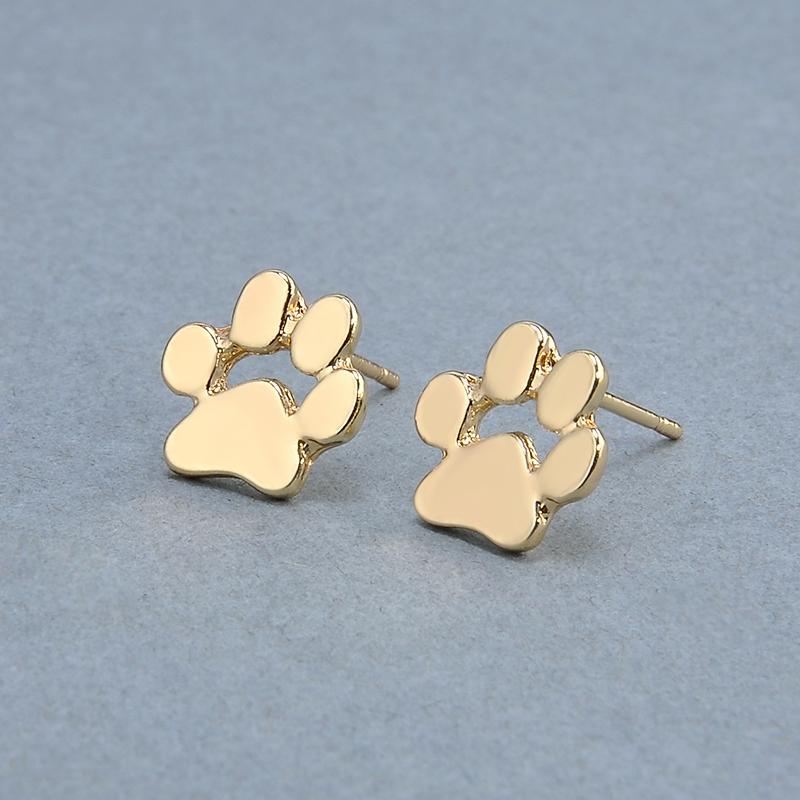 Cute Cat Dog Pow Stud Earrings