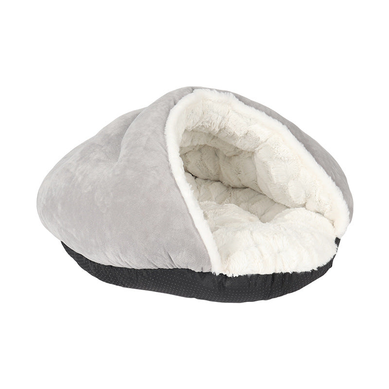 PSM winter warm plush dog kennel closed yurt slippers cat sleeping bag cat kennel pet pad