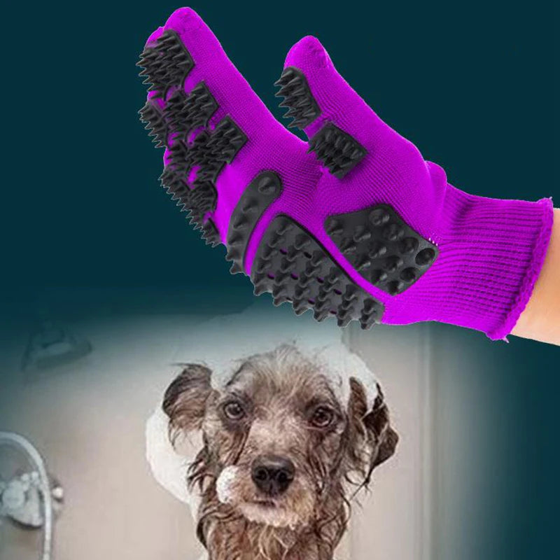 1pcs Pet Glove Cat Grooming Glove Cat Hair Deshedding Brush Gloves Dog Comb